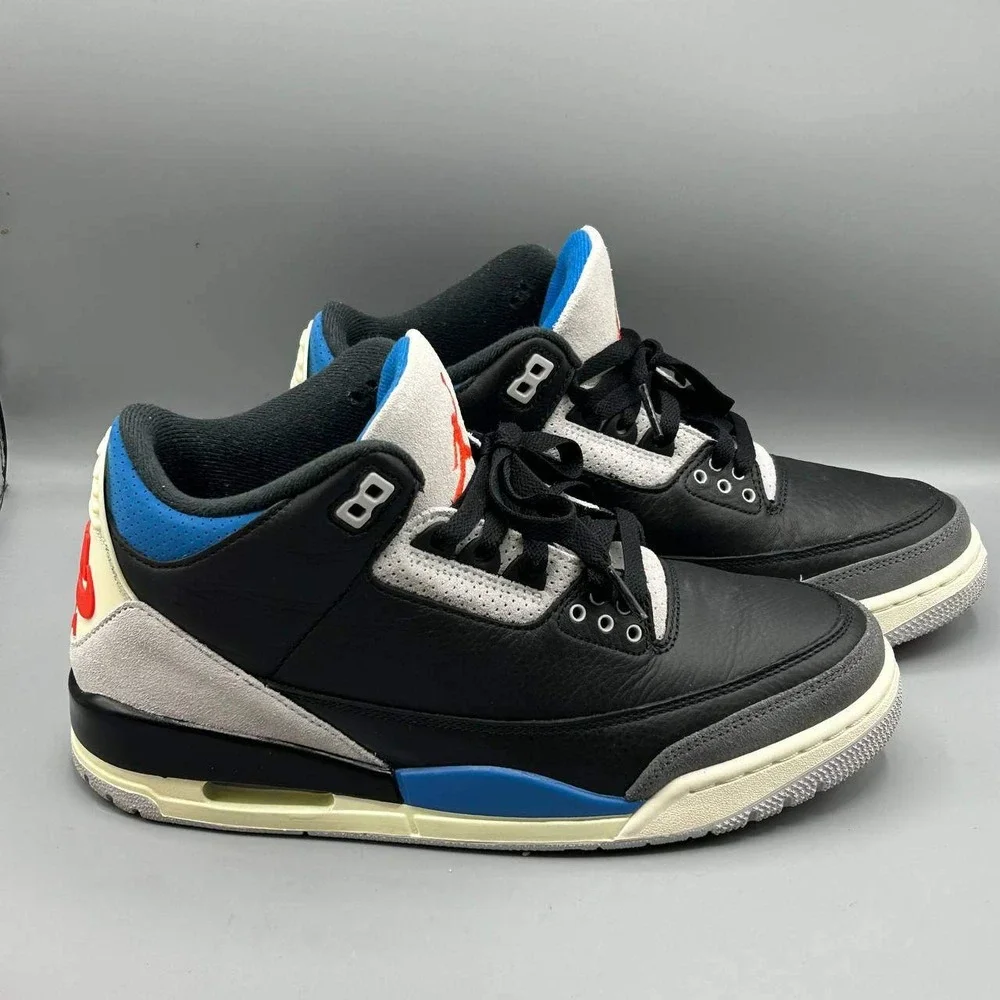 Nike Air Jordan 3 Retro Rare Air Shoes Men Size 8.5 Black Chile Red‎ IB8967-004